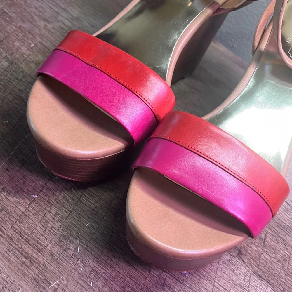 Coach Red and Pink Wedge Shoes - Picture 4 of 9